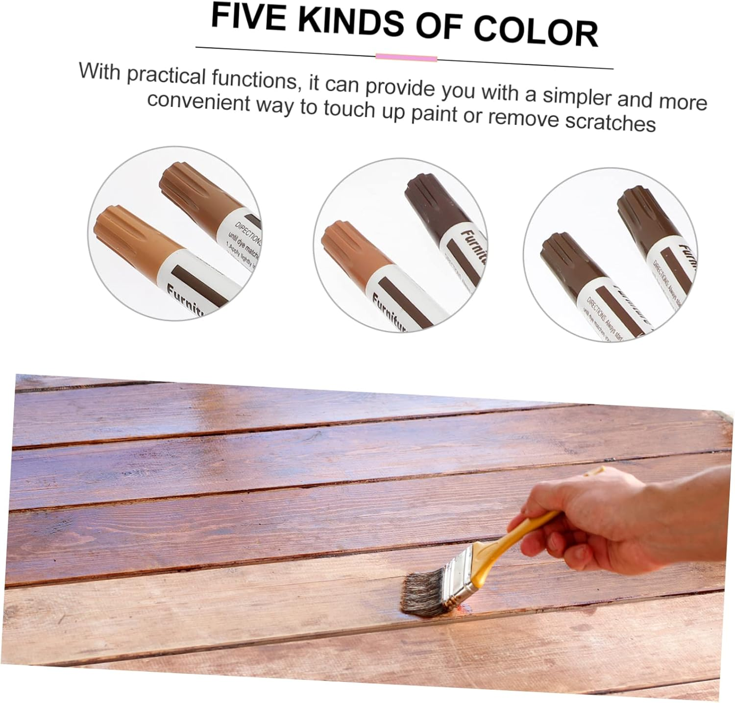 10Pcs Touch up Pen Furniture Repair Markers Furniture Scratch Remover image number 2