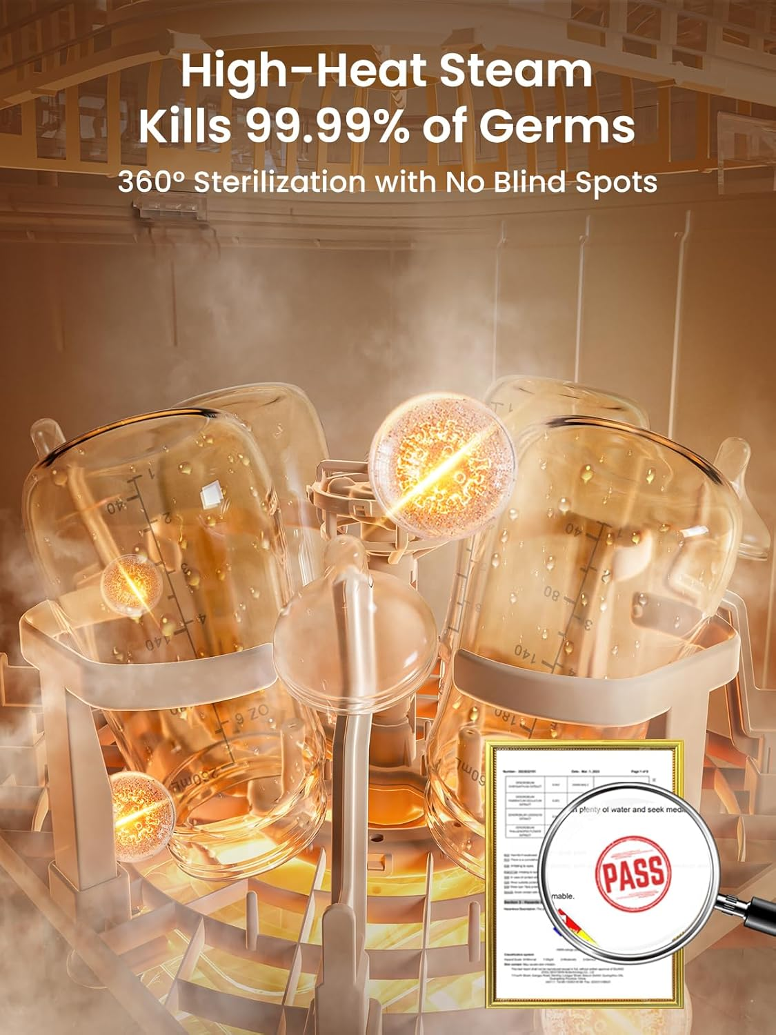 Grownsy Easeclean Bottle Washer Pro | All-In-One Bottle Washer and Sterilizer and Dryer | Baby Bottle Washer for Bottles, Pump Parts & Baby Essentials | Replaces Hand Washing image number 6