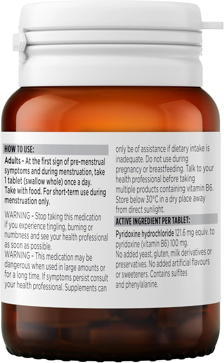 Blackmores Vitamin B6 | Helps Relieve Symptoms of Pre-Menstrual Tension in Women | 40 Tablets image number 6