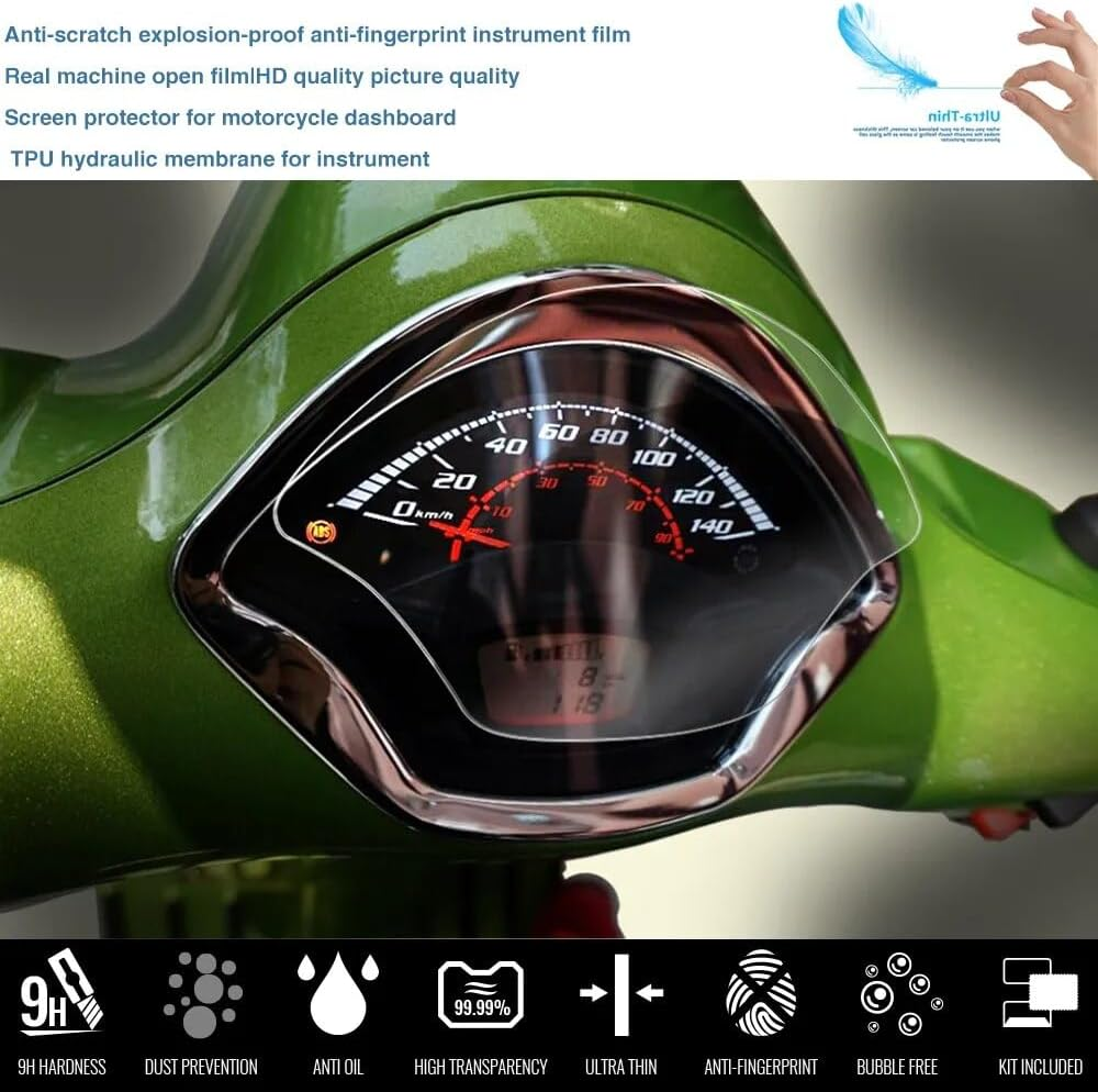 Motorcycle Cluster Scratch Protection Film Screen Protector for Vespa Piaggio GTS250 GTS300 GTS 250 300 2017-2019 Accessories Cluster Screen Protection Film image number 1