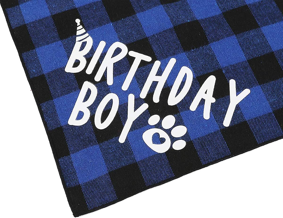 Dog Birthday Party Supplies, Pet Birthday Birthday Bandana Set Dog Birthday Bandana Triangle Scarf Party Supplies Decorations image number 1