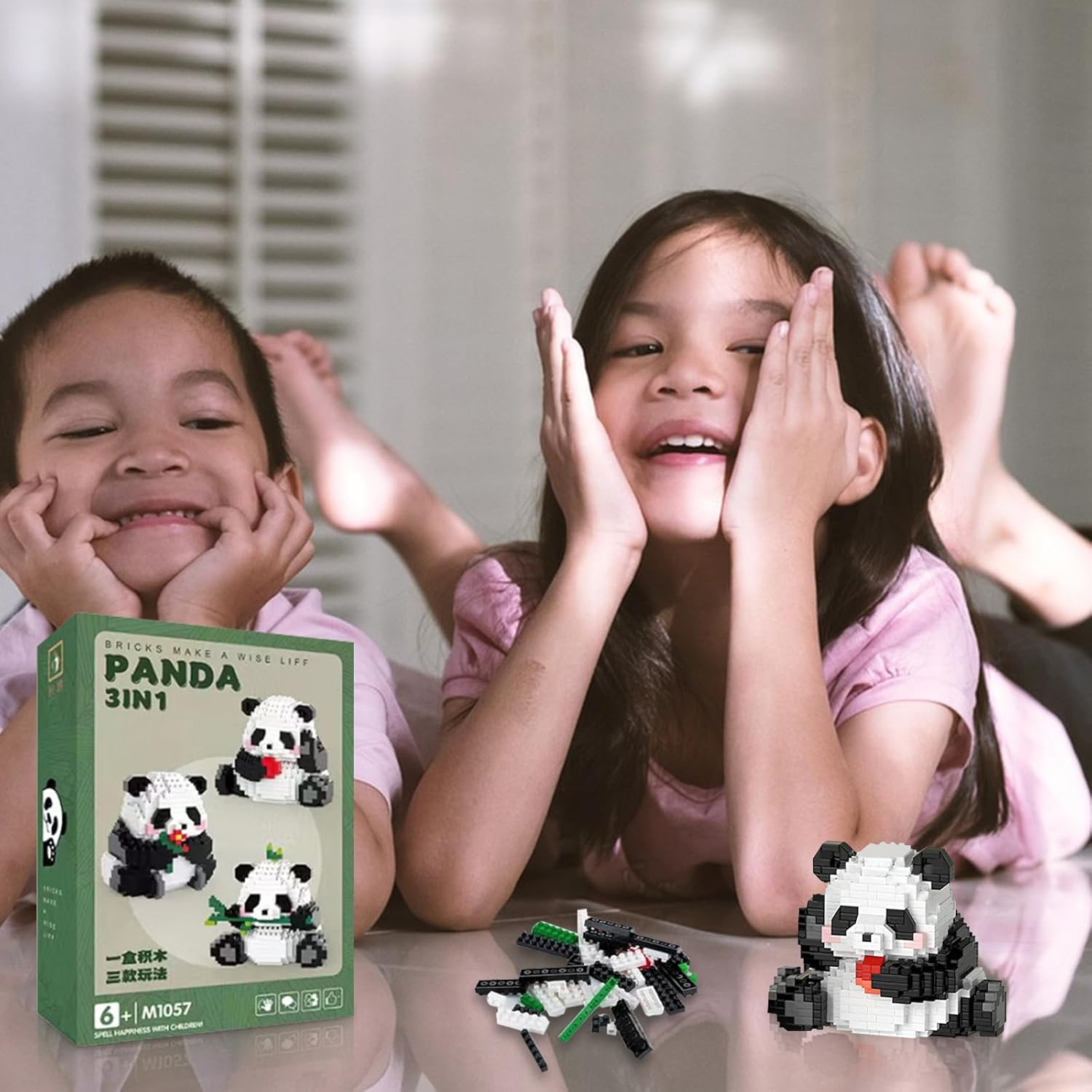 ARONRAVE 3-In-1 Panda Building Blocks Set, Mini Building Blocks Set, Panda Building Block Sets, Mini Animals Building Blocks Set, Animal Building Block Set, Panda Clamping Blocks Building Block Sets image number 5