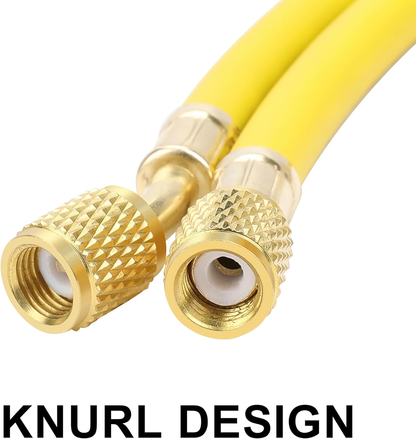 AC Refrigerant Hose, 60 Inch HVAC Charging Hose with 1/4&rdquo; SAE Flare, 800 PSI Working Pressure for Air Condition System