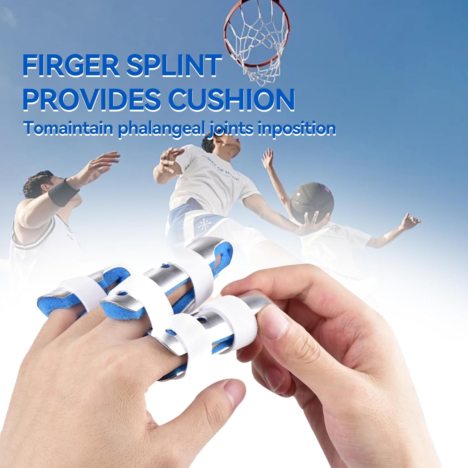 Finger Splint, 3-Size Pack Finger Support Brace Finger Stabilizer for Broken Fingers Straightening Arthritis Knuckle Immobilization image number 2