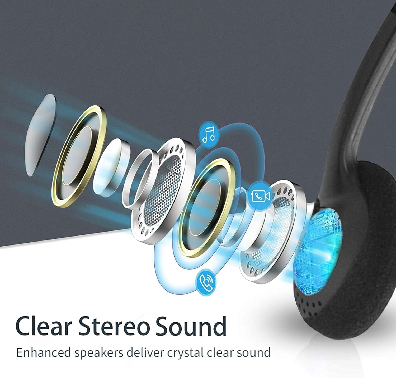 USB Game Headset with Microphone, Stable Headphones with Adjustable Volume Control for PC, Home image number 3