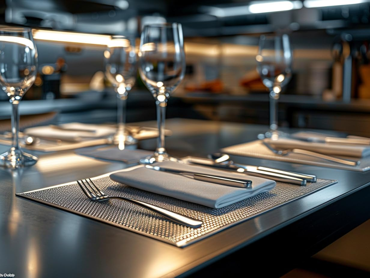 Tongke Flatware Set 20 Pieces, Stainless Steel Cutlery Set Silverware Set with Knife Spoon Fork, Service for 4, Dishwasher Safe, Ideal for Home Daily Use, Silver image number 3