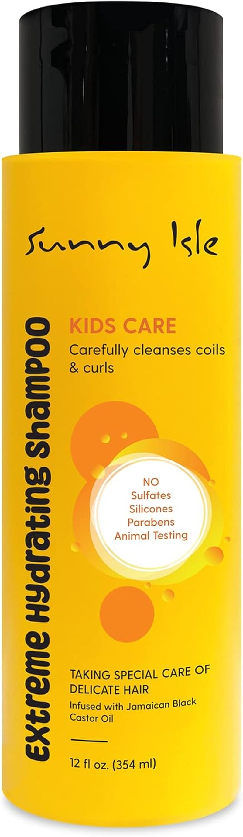 Sunny Isle Kids Care Extreme Hydrating Shampoo 12Oz | Gentle Care Cleanser, Waves & Curls | Jamaican Black Castor Oil Infused | Paraben FREE image number 2