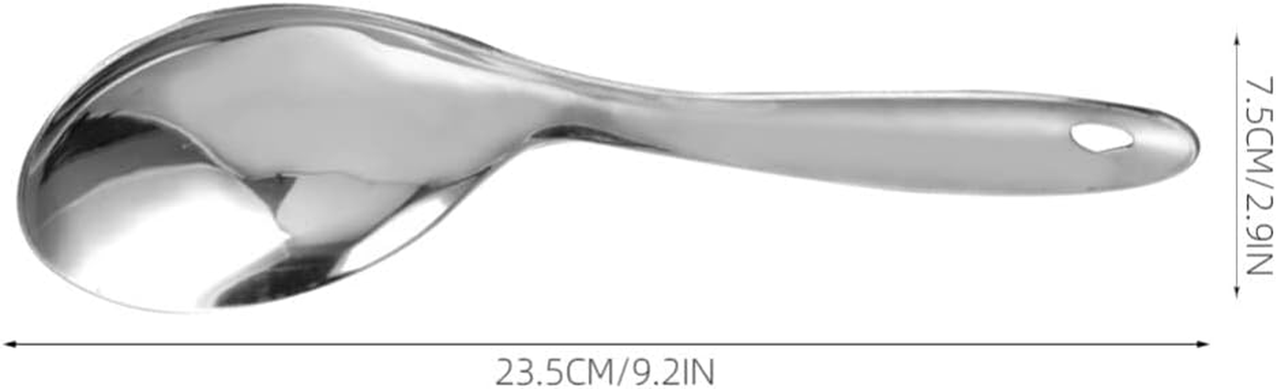 Luxshiny Stainless Steel Rice Spoon Non-Stick Serving Spoon Lightweight Cooking Utensil with Ergonomic Handle for Home Kitchen and Outdoor Picnic 8.66In