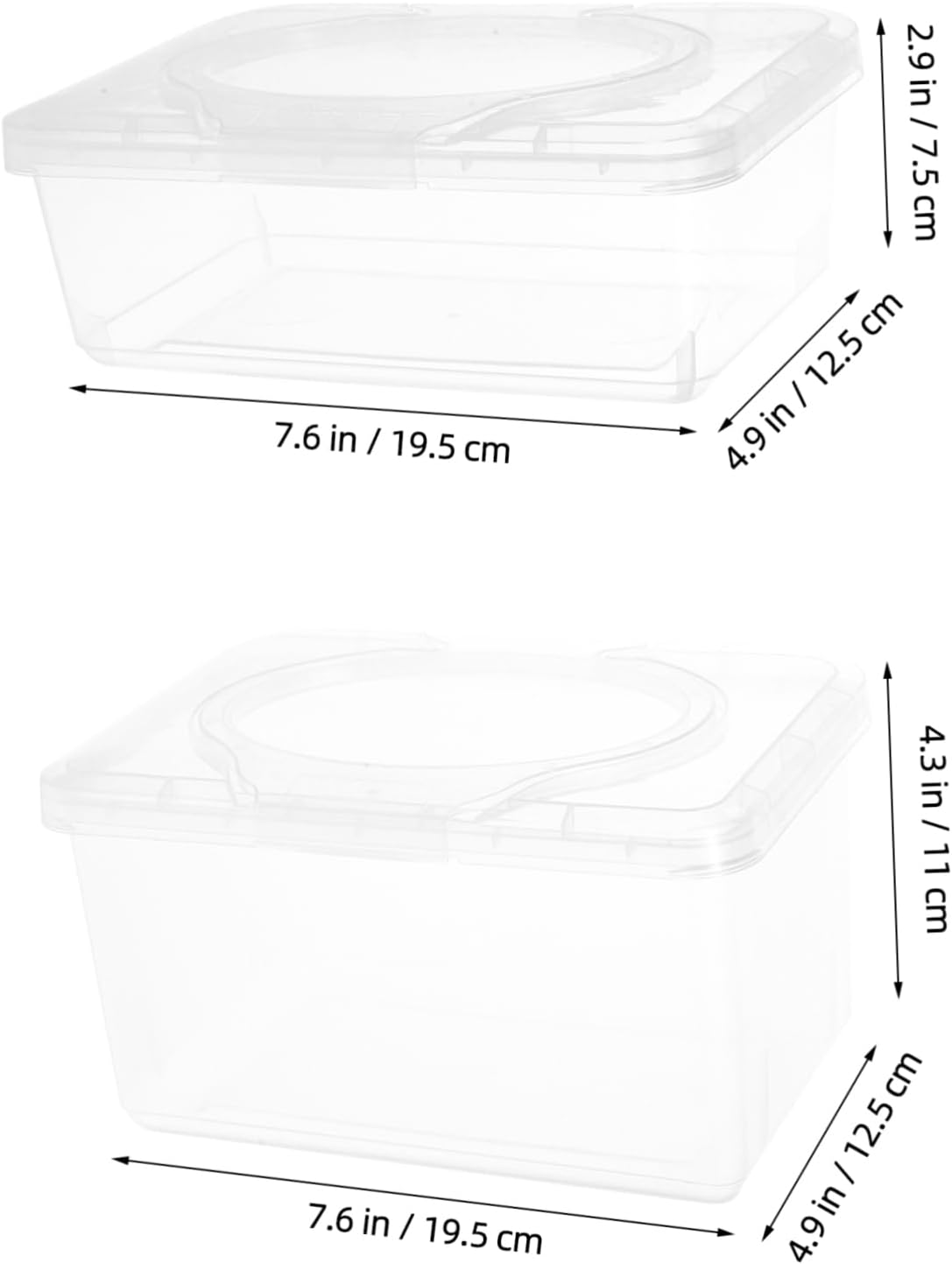 2Pcs Wet Wipes Storage Box Portable Tissue Dispenser Car Home Wipes Box image number 5