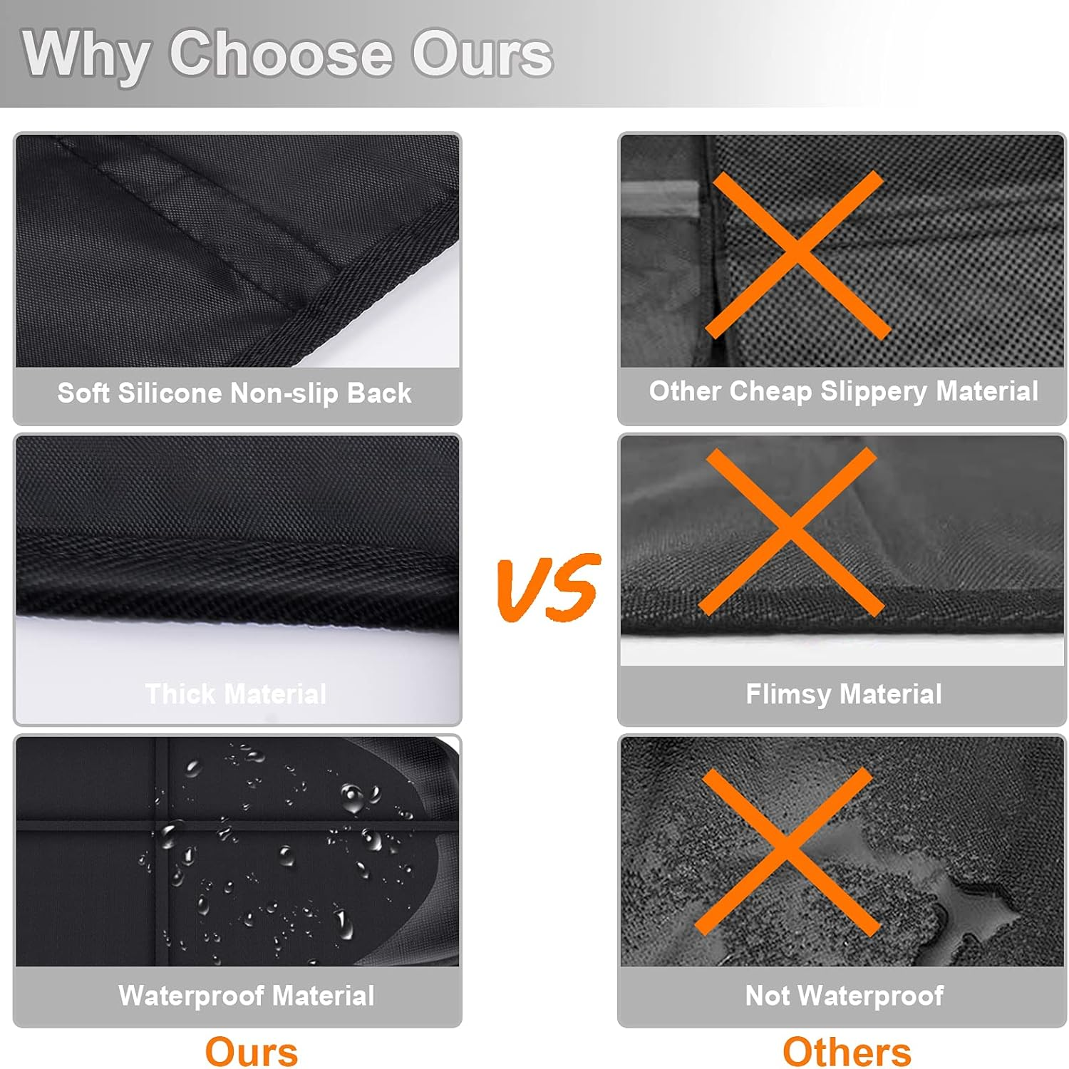 Car Seat Protector,Auto Car Seat Protectors Baby Carseat Waterproof Durable 600D Fabric for Child Baby Car Seat Mat Vehicle Pet Cover 2 Storage Pockets (1 Pack) image number 3