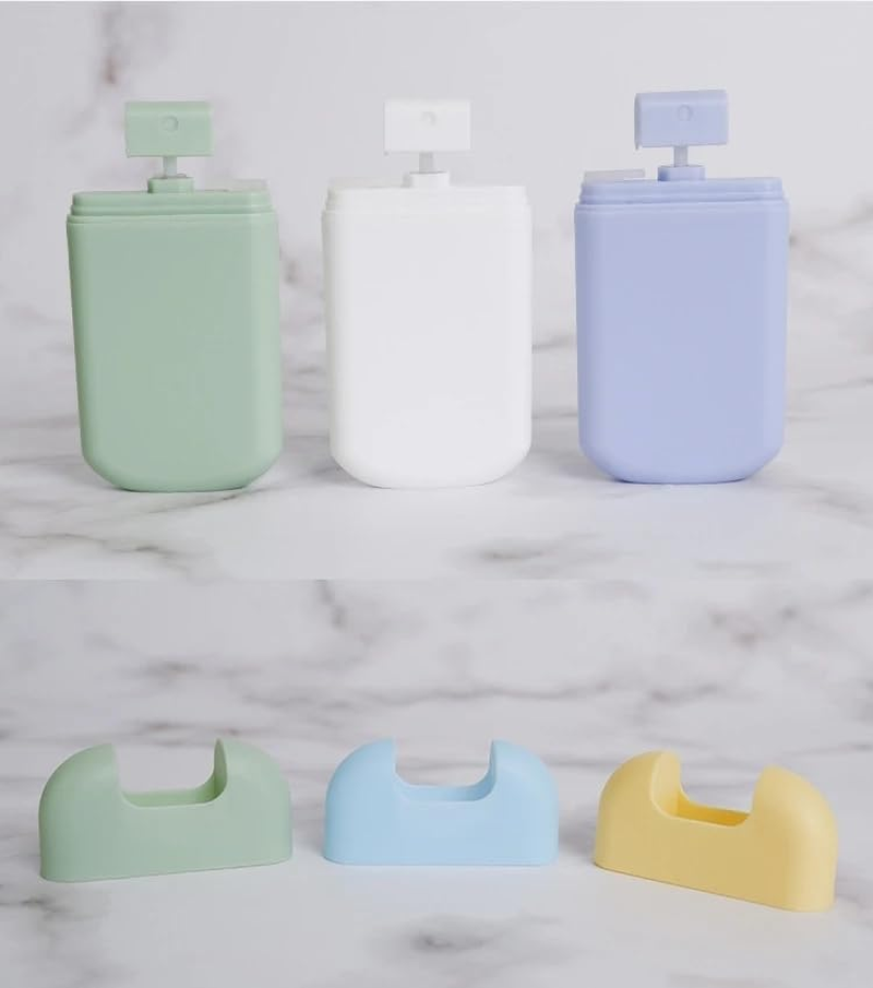 4Pcs Square Portable Card Spray Bottles, Plastic, Pink, Blue, Leak-Proof, Easy to Carry image number 2