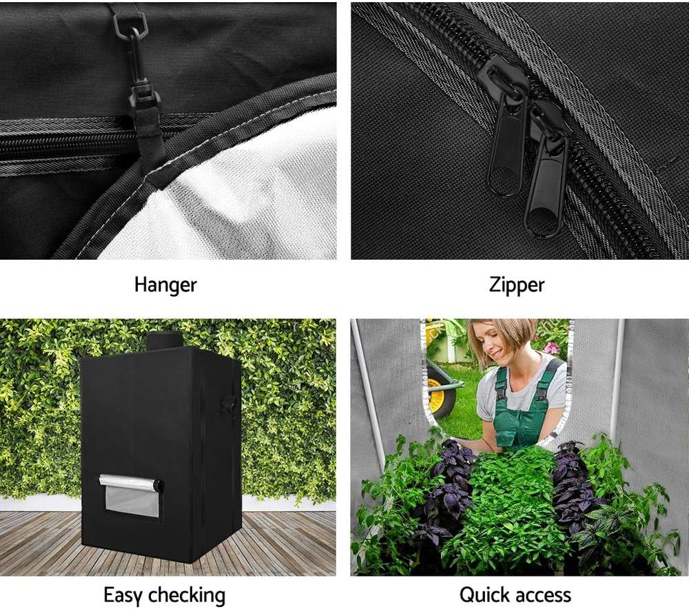 Greenfingers Grow Tent 60 X 60 X 90Cm Hydroponics Growing System Indoor Greenhouse Hydroponic Indoor Plant Kits,600D Oxford Cloth Black Exterior and Steel Frame with Highly Reflective Inside image number 1