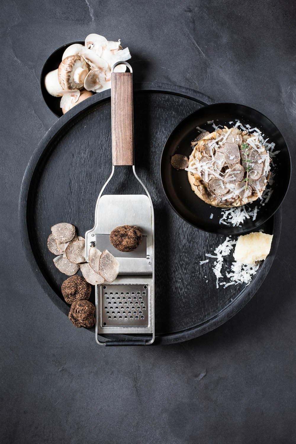 Microplane Master Series 2-In-1 Truffle Tool Slicer & Grater W/Adjustable Thickness Knob - High-Quality Ultra-Sharp Fine Blade, Two Blade Options for Grating & Slicing for Effortless Food Preparation image number 2