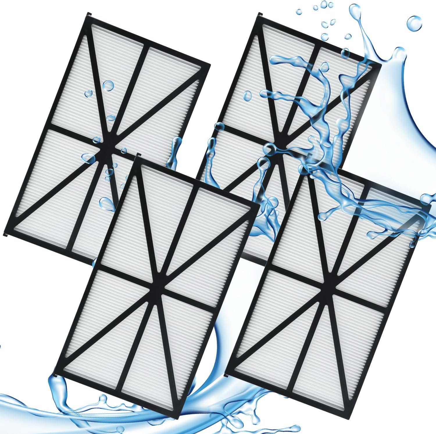 NQEUEPN 4Pcs Robotic Pool Cleaner Filter Cartridges, Cartridge Filter Panels Compatible with Hayward/Tiger Shark/Aqua Vac/Shark Vac Pool Cleaner Robot Replacement Part Number RCX70101PAK2 image number 5