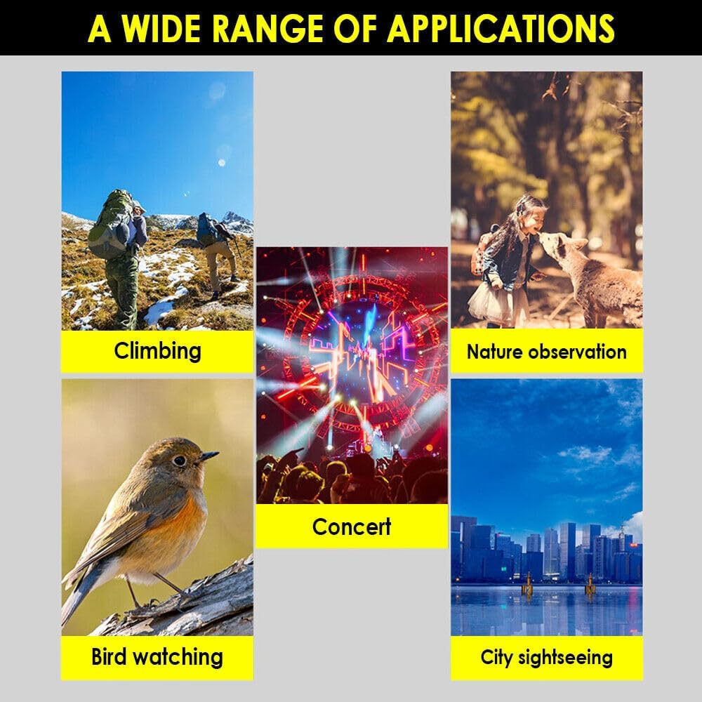 60X60 Binoculars Powerful Telescope for Adults with Low Light Night Vision 160000M Field, High Power Optical Telescope for Stargazing Bird Watching Concerts Football Sightseeing Hunting,Etc ﻿ image number 1
