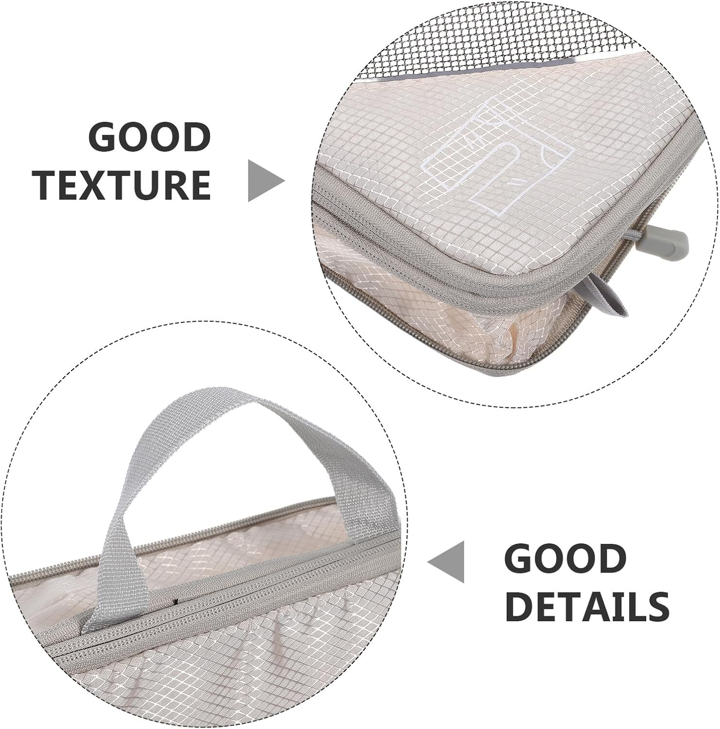 SAFIGLE 3PCS Travel Compression Packing Cubes Beige Quick Easy Space-Saving Suitcase Organizers for Clothes Shoes Accessories Expandable Lightweight Luggage Storage Bags image number 6