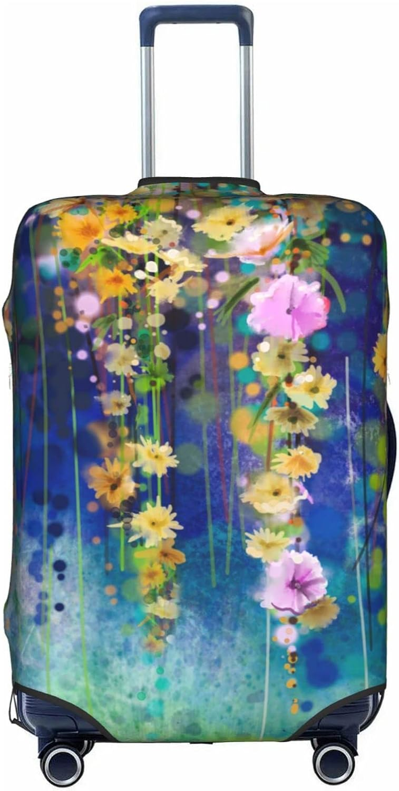 FINOWIN Travel Luggage Cover Suitcase Protector, Colorful Rainbow Paint Splatter Washable Elastic Suitcase Cover for Wheeled Suitcase, Rainbow Butterfly, XL (For 29-32 Inch Luggage)