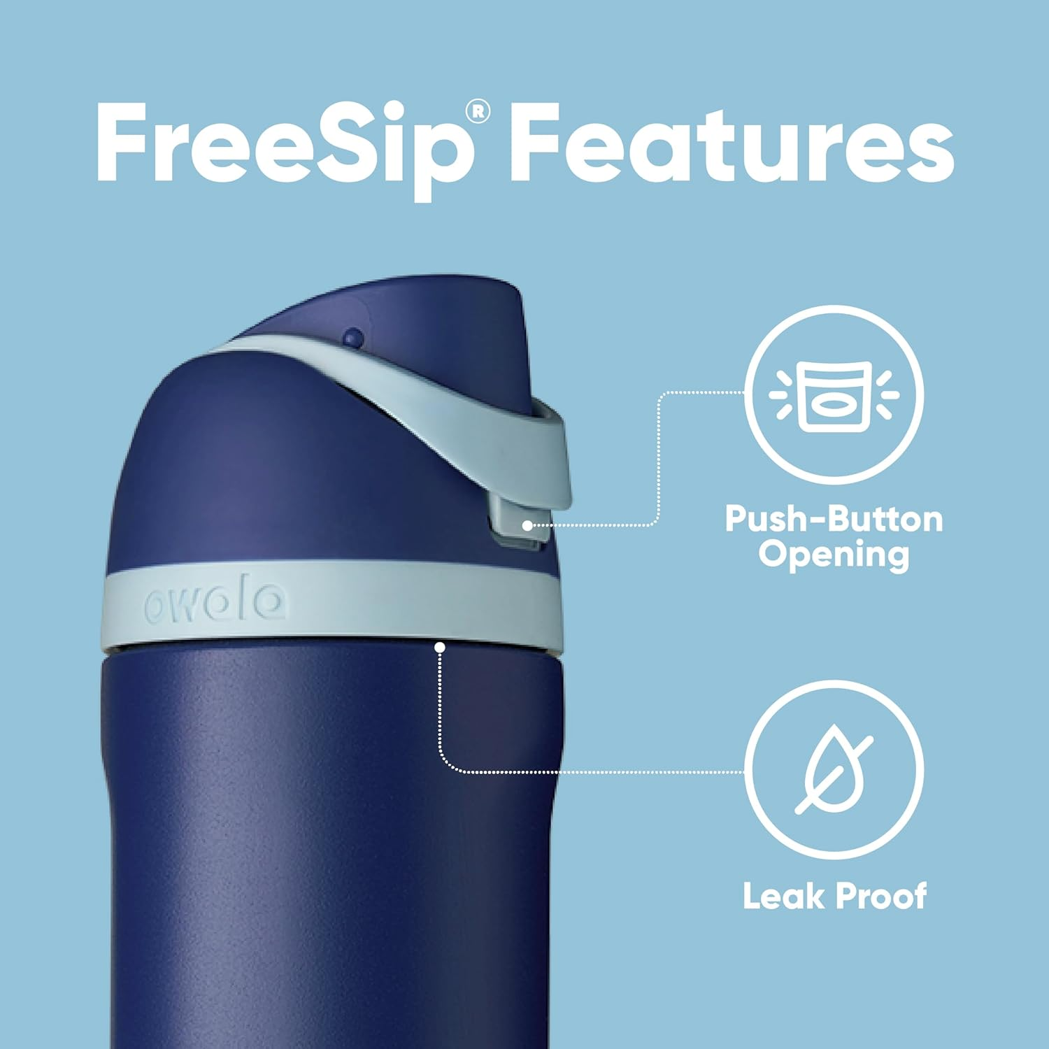 Owala Harry Potter Freesip Insulated Stainless Steel Water Bottle with Straw, Bpa-Free Sports Water Bottle, Great for Travel, 24 Oz, Ravenclaw image number 4