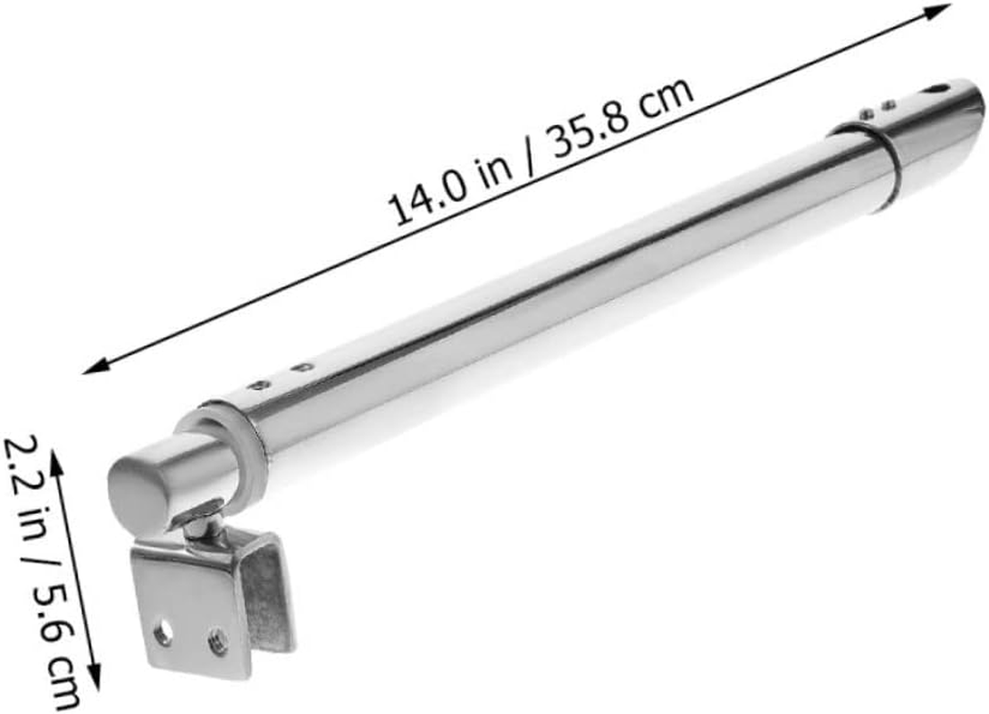 COOLHIYA 304 Stainless Steel Shower Glass Panel Support Rod 358Mm Double-Headed Bracket for Frameless Shower Doors Easy Installation Hardware for Bathroom image number 3