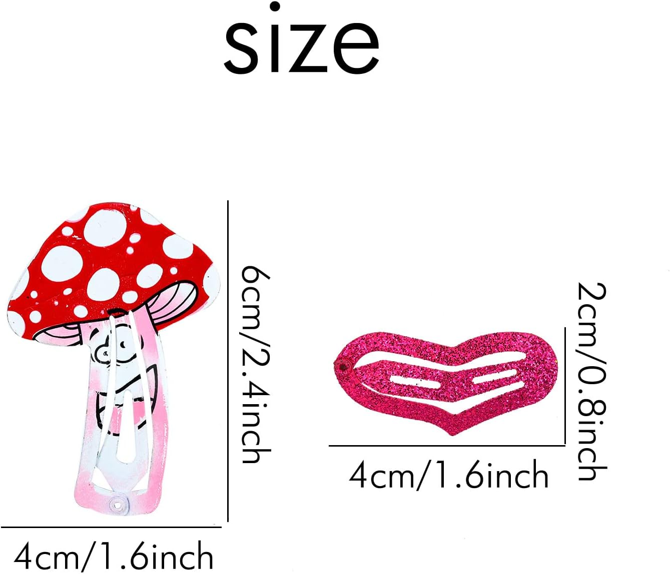 Cinaci 64 Pack Cute Cartoon Animal Fruit Pattern Anti-Slip Metal Snap Hair Clips Barrettes Hairpins Hair Accessories for Toddlers Kids Teens Little Girls Pets Dogs image number 1