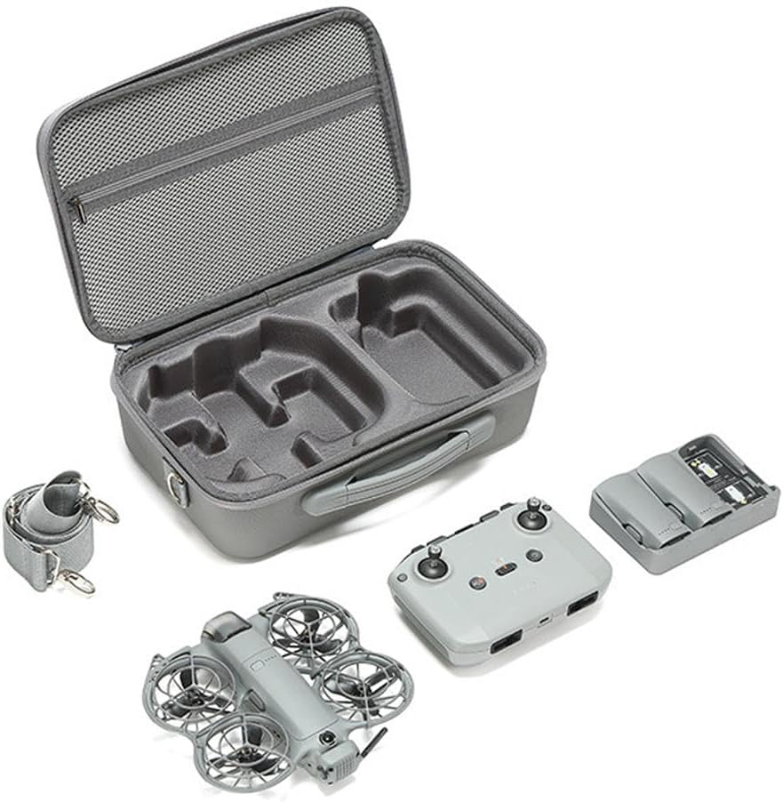 Case for DJI Neo 2, Hard Carrying Case for DJI Neo2, Portable Travel Storage Shoulder Bag Large Capacity - Gray image number 5