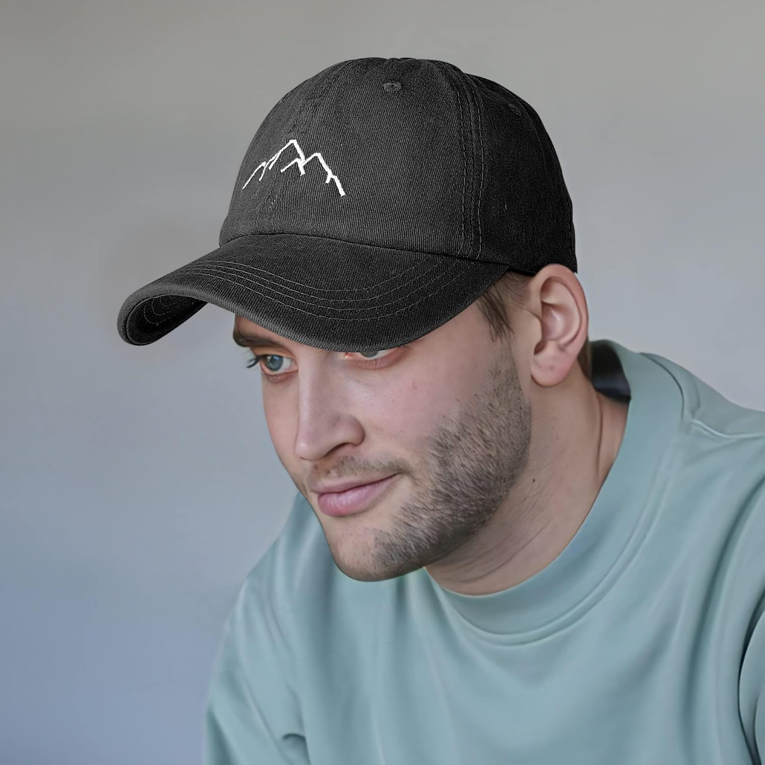 Hebenie Men'S Baseball Cap - Adjustable Classic Washed Vintage, Lightweight & Comfortable, Perfect Fit for Larger Heads Soft Stylish Sports Hat - Multiple Colors Available image number 6