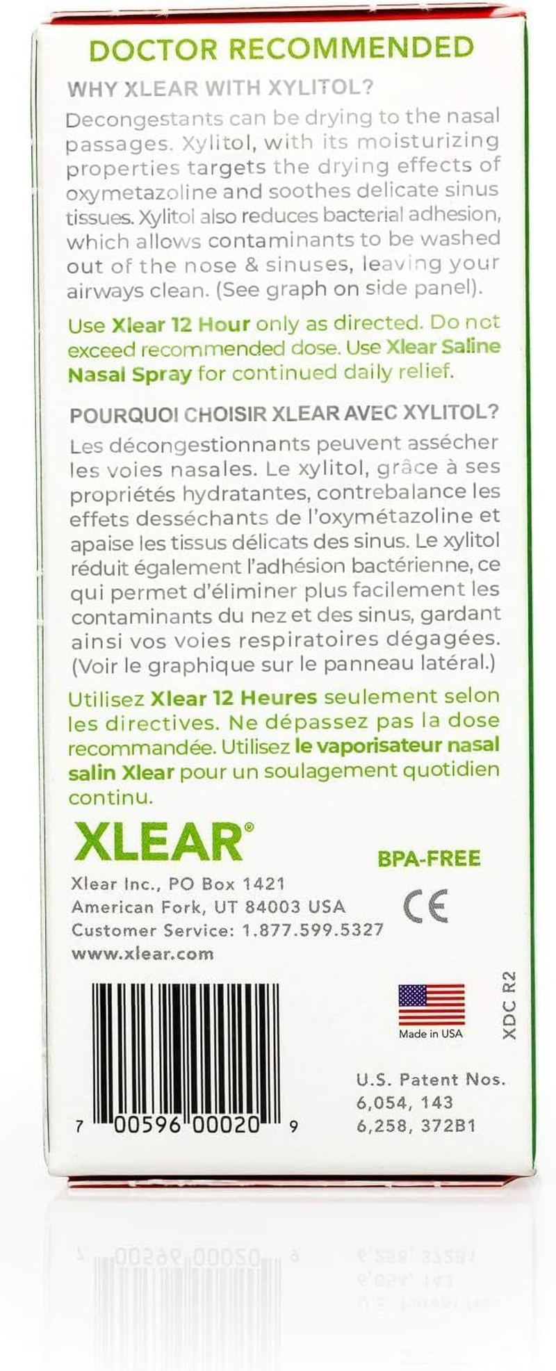 Xlear 12-Hour Natural Saline Nasal Spray with Xylitol 0.5 Fl Oz (Pack of 1) image number 3