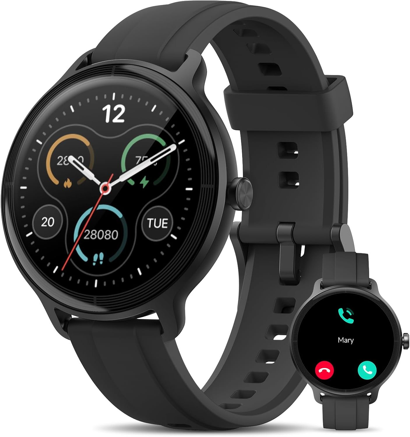 Smart Watch for Men Women, 1.27" HD Touchscreen Fitness Tracker, Bluetooth Calling, 100+ Sports Modes, Sleep Monitor, IP68 Waterproof, Compatible with Android & Ios