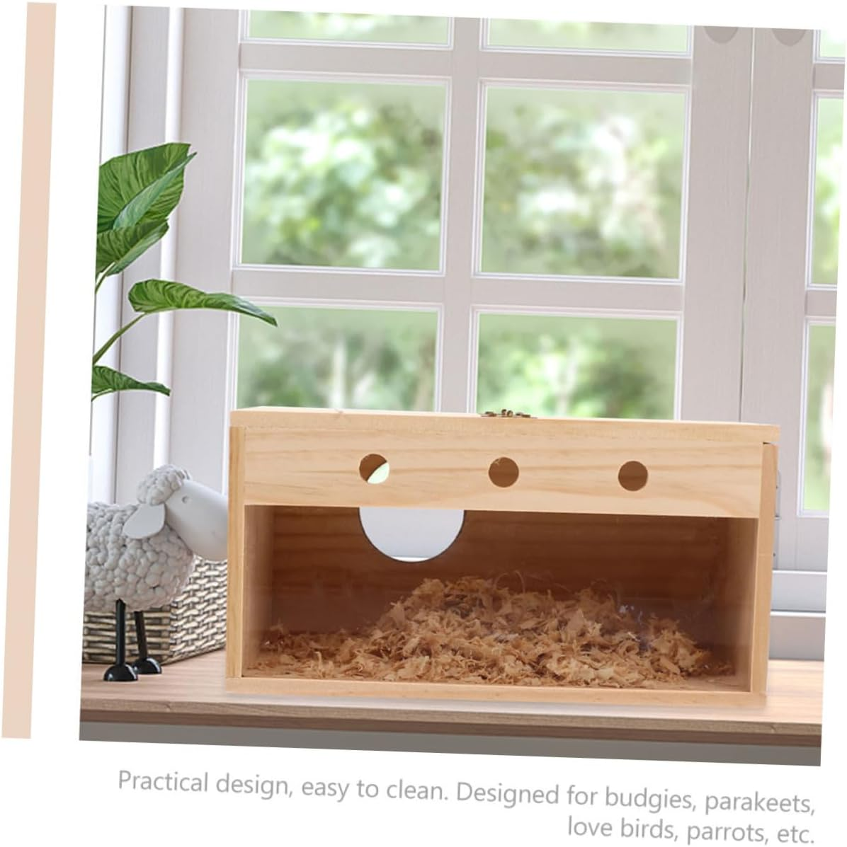 Abaodam Large Plastic Nesting Cage Birdhouse with Hanging Hook, Parakeet Breeding Box for Cockatiels, Budgies, and Finches, Bird Nests for Cages and Parakeet Supplies