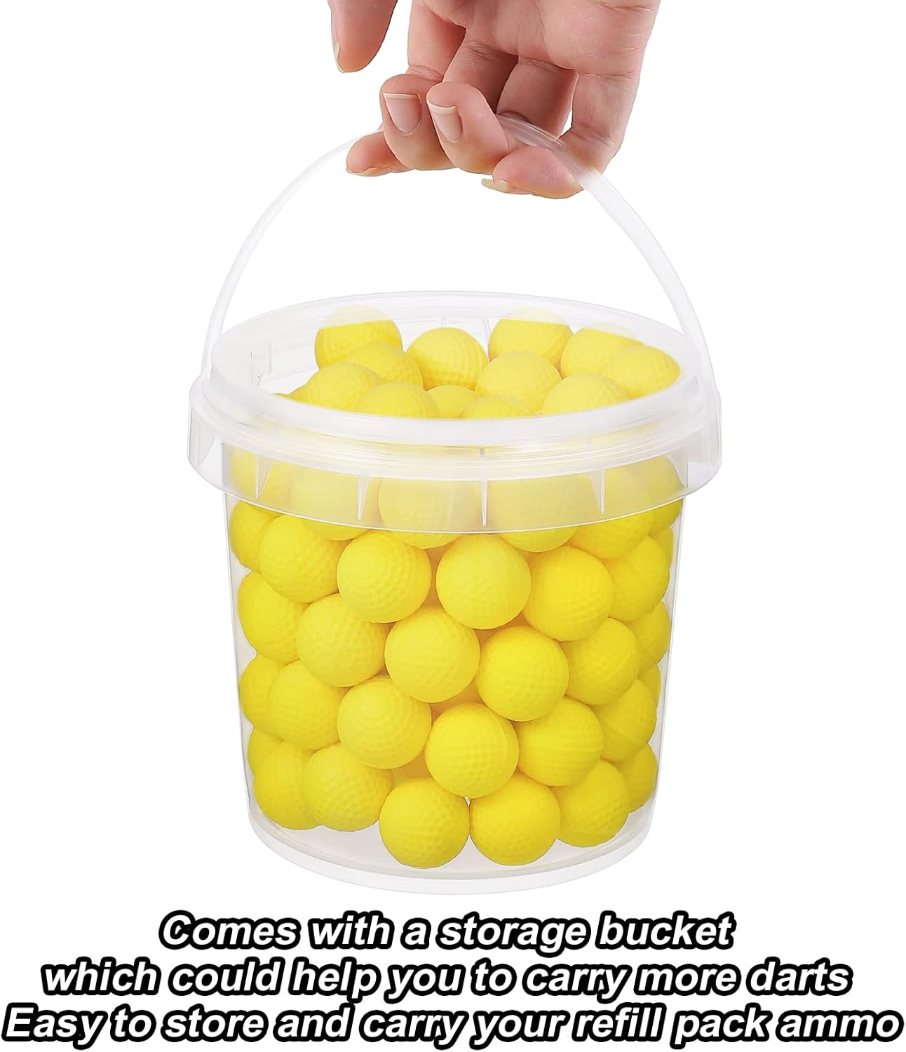 Yellow Refill Balls Ammo Compatible with Nerf Rival Gun, Tioplior Foam Bullet Ball Replacement Refill Pack Fit for Nerf Rival(Hir, High-Impact Rounds image number 5