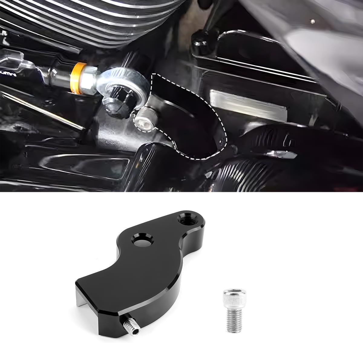 Jerbor Motorcycle Neutral Shift Assistant for Harley Touring Softail 2018-Up, Durable Aluminum Alloy Neutral Shift Auxiliary Bracket Mount, Easier by 20% Neutral Shift Gear for Harley Accessories image number 1