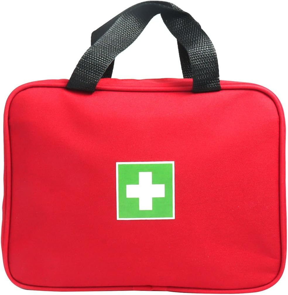 Red First Aid Bag Empty Travel Rescue Pouch Medical Bags First Responder Storage Compact Survival Medicine Emergency Bag for Car Home Office Kitchen Sport Outdoors (Red CLB) - Red Bb image number 6