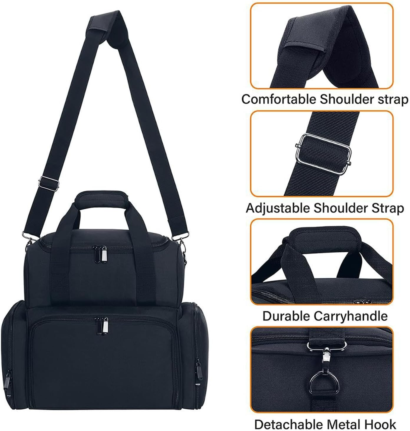 Nail Polish Organizer, Nail Polish Storage Bag, 70-Bottle Large Capacity Multi-Pocket Bag with Removable Dividers, Suitable for Oils, Cosmetics, Makeup Tool Supplies image number 1