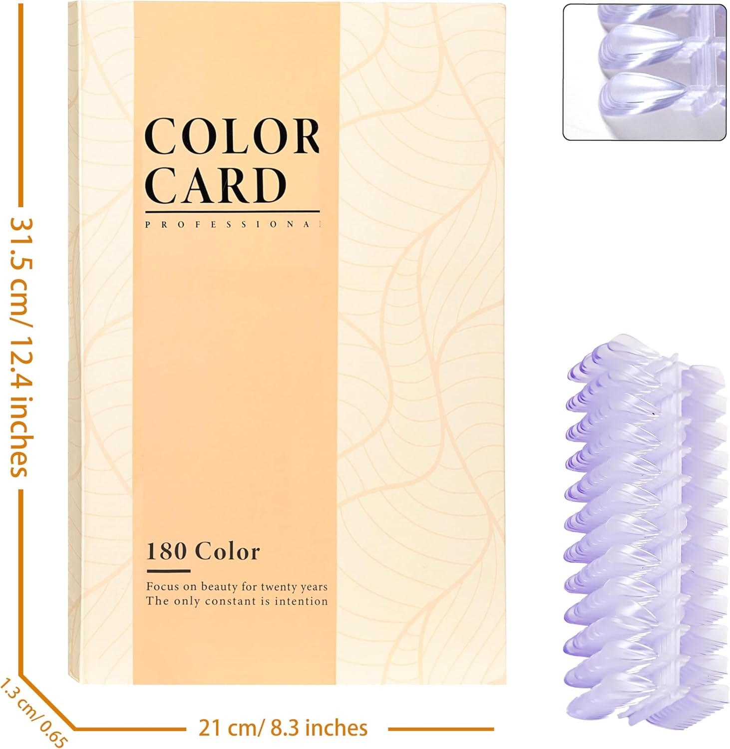 Acycoin2A 180 Nail Color Display Book Chart with 240 Nail Tips (B Style) image number 4