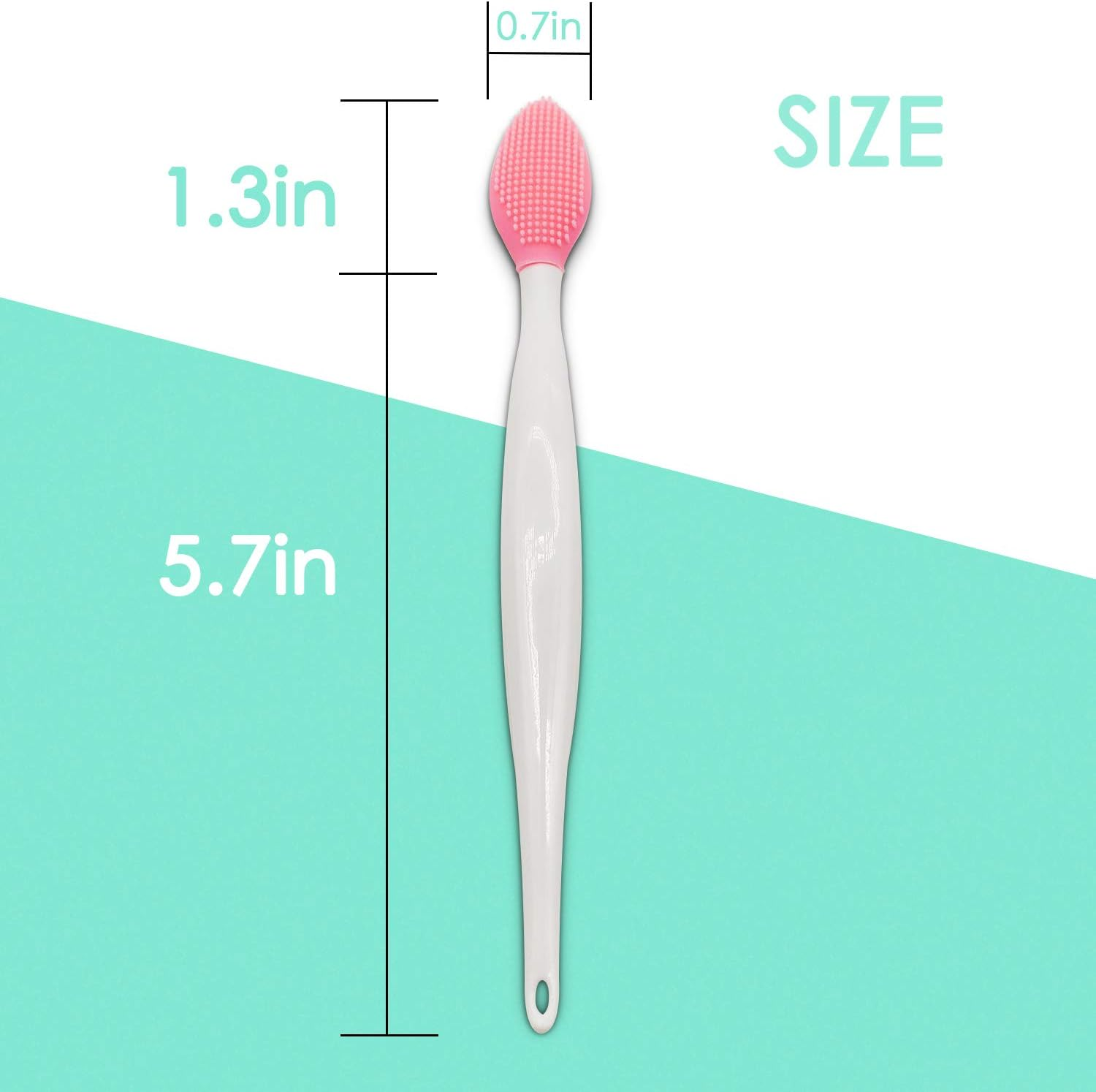 Goworth 3 Pcs Lip Brush Tool,Double-Sided Silicone Exfoliating Lip Brush