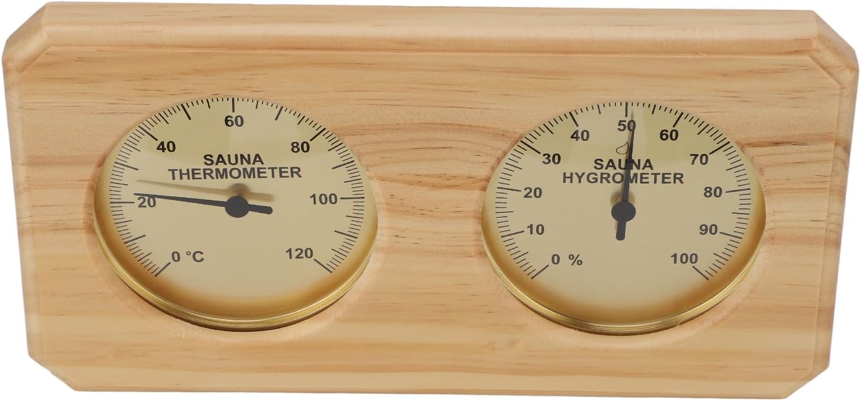 Fdit Elegant Wooden Sauna Thermometer and Hygrometer - Visual Beauty for Hotel Sauna Room image number 2