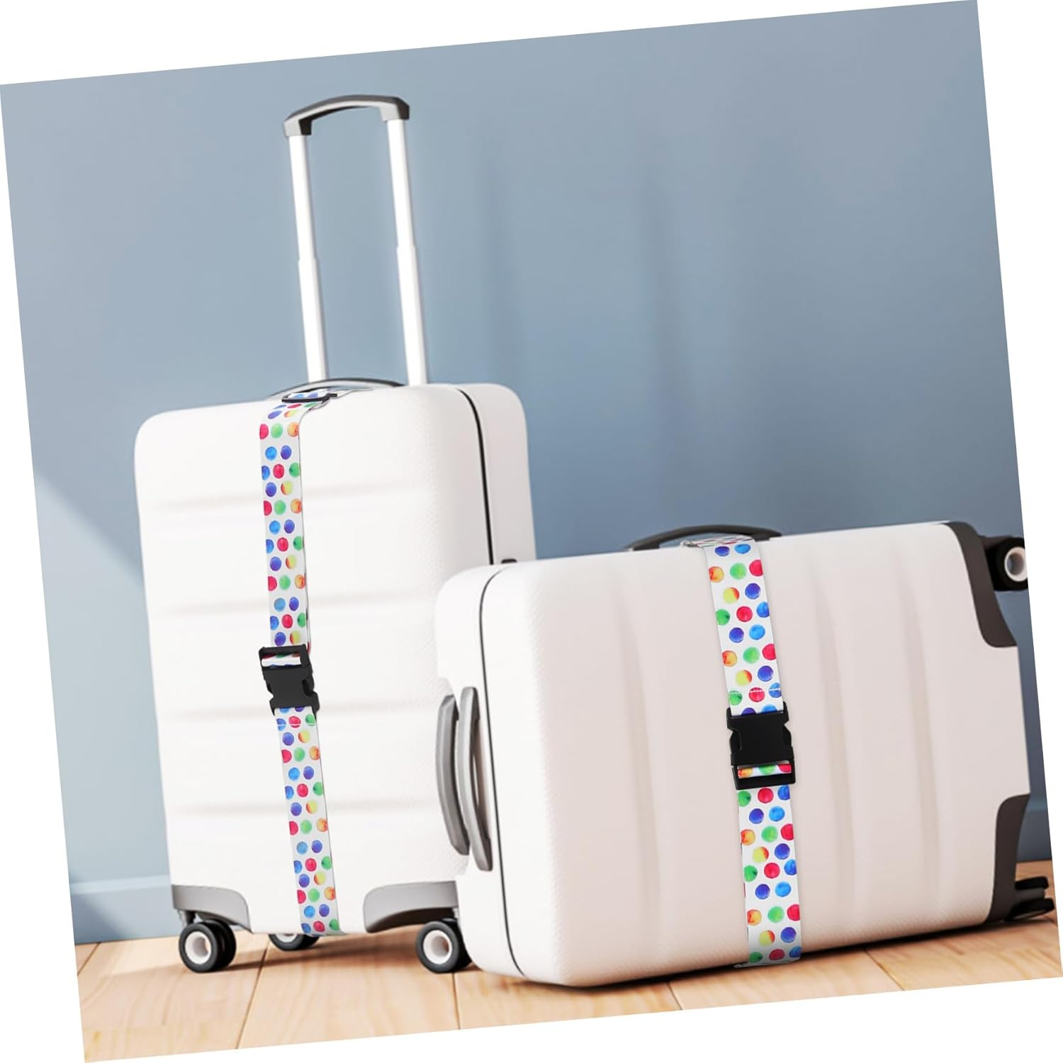 CLISPEED Adjustable Lockable Luggage Strap Polyester Suitcase Belt for Travel with Strong Stitching Security Band Suitable for Various Suitcases and Bags image number 1