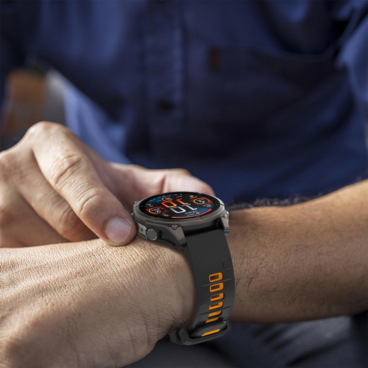 26Mm Quick Fit Silicone Watchband for Garmin Fenix 8 51Mmband, Waterproof Watch Strap Compatible with Fenix 7X/Fenix 6X/Fenix 5X/Fenix 3/Enduro/Epix Pro 51Mm image number 2