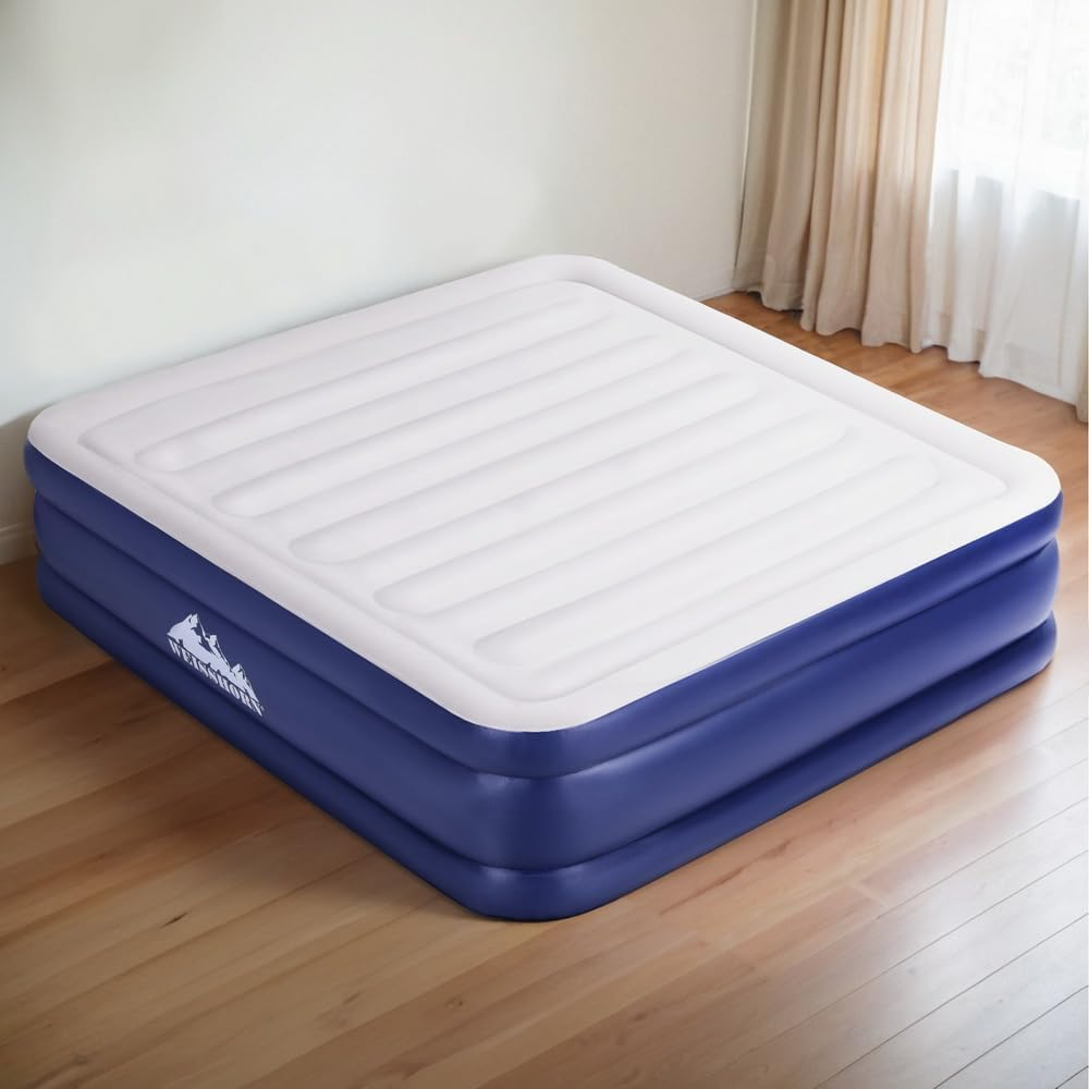 Weisshorn Air Mattress Inflatable Bed Pump King Air Bed 51Cm Dark Blue image number 2