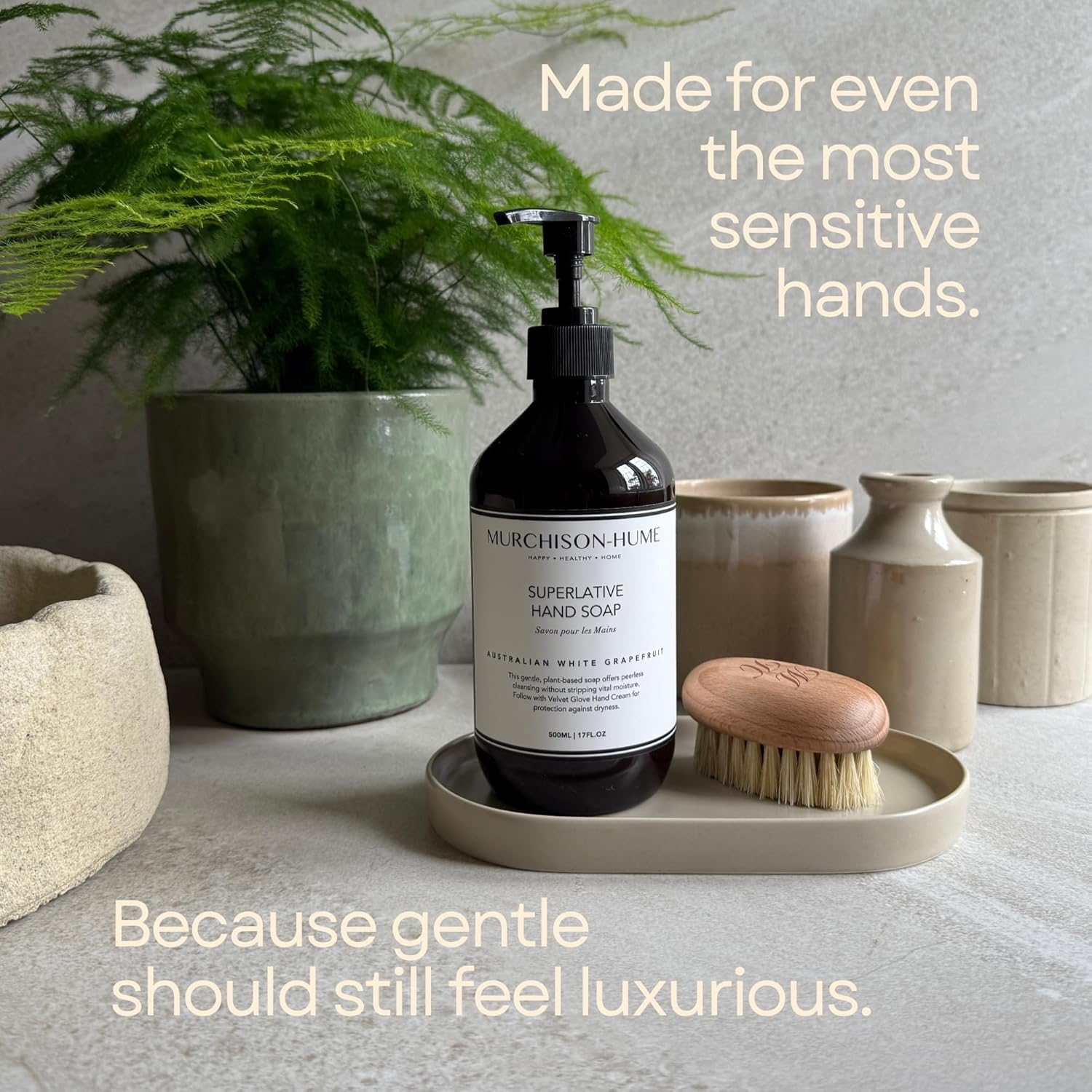 Murchison-Hume Luxury Vegan Hand Soap with Pump Dispenser, Moisturising Hand Wash, SLS, Paraben & Cruelty-Free, 500Ml (Australian White Grapefruit) image number 6