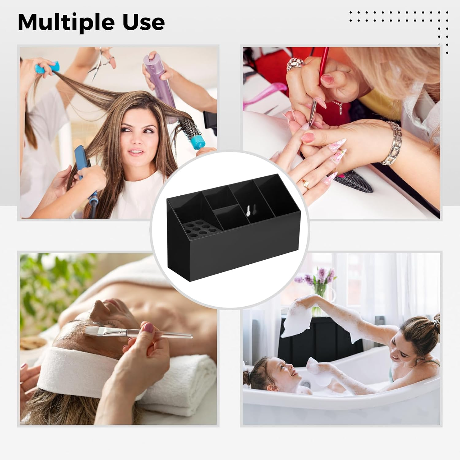 YOFAPA Scissors Holder for Groomers, Professional Hairdressing Holder, Salon Shear Holder, Large-Capacity Scissors Socket, Detachable and Convenient Storage Box image number 1