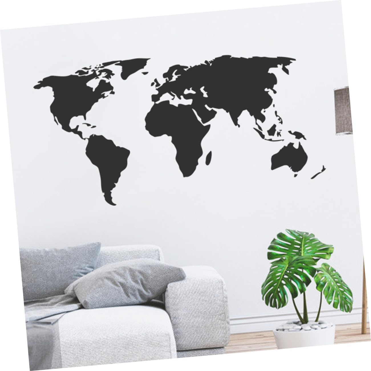 World Map Sticker Removable Wall Decor for Bedroom Living Wall Decorations Map Decals image number 3