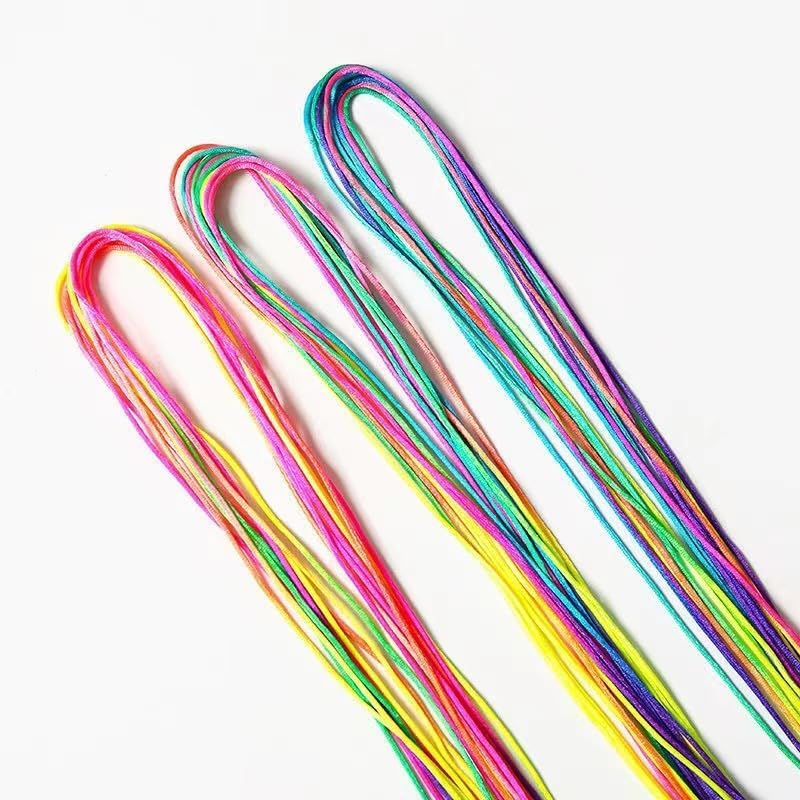 32 Pieces Colored Hair Bobbles for Braids Gradient Hair Ties Hair Bobbles Hair Accessories for Women and Girls image number 6