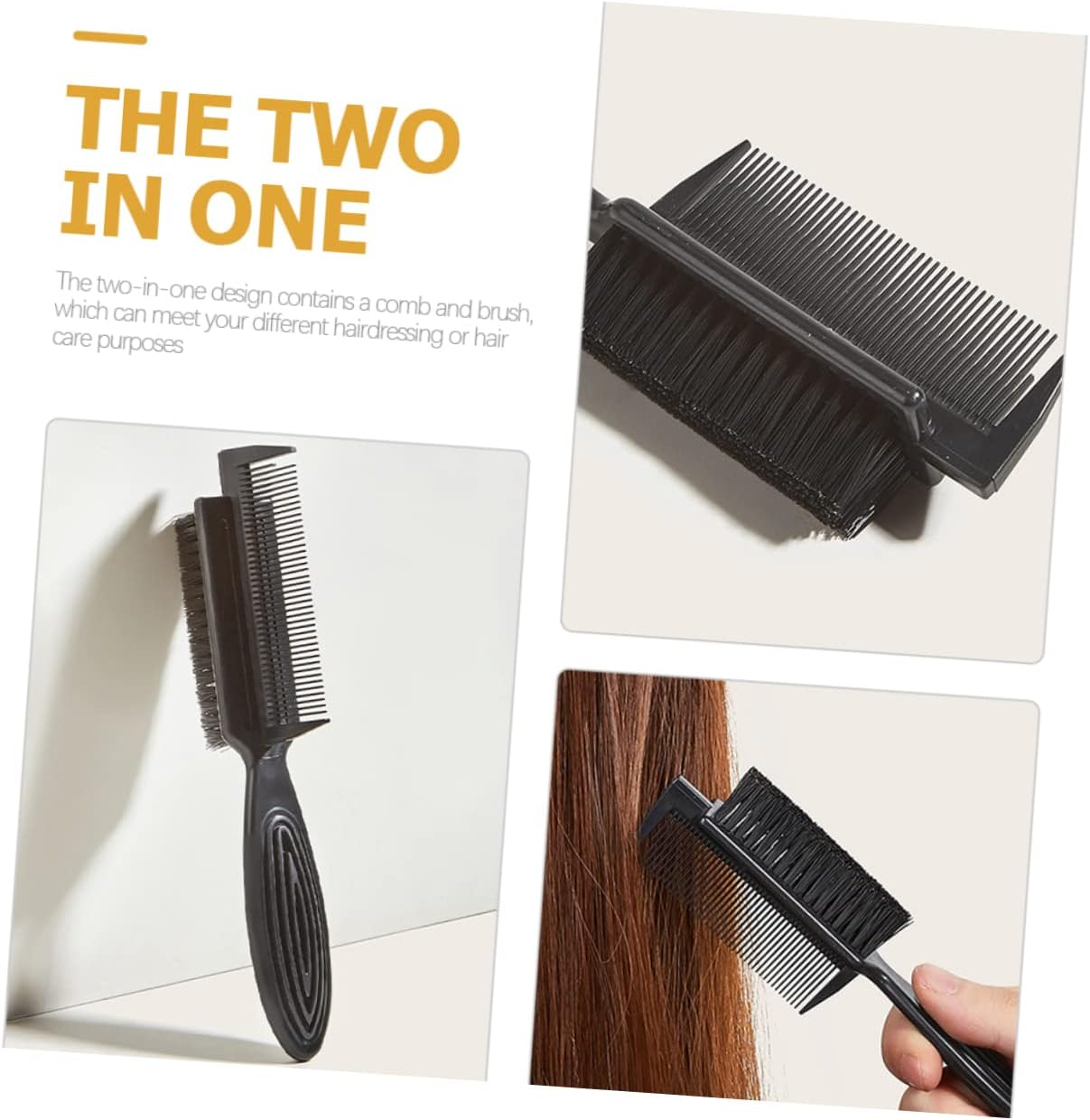 Healvian 10Pcs Hairbrushes Brush for Slicking Hair Back Teasing Brush Parting Comb Cleaning Tool for Home Salon