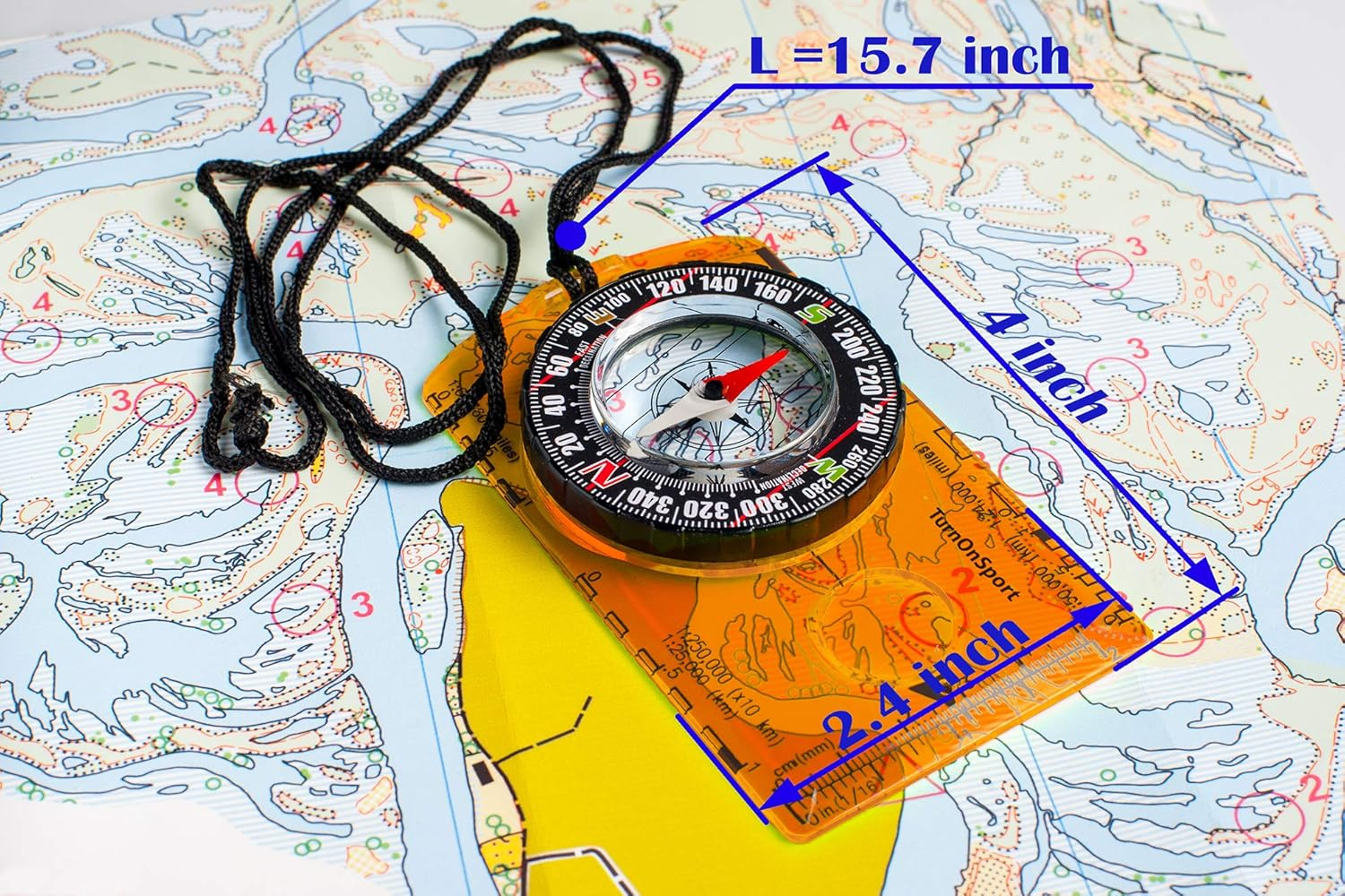 Orienteering Compass - Hiking Backpacking Compass - Advanced Scout Compass for Camping and Navigation - Boy Scout Compass Kids - Professional Field Compass Map Reading - Best Survival Gifts image number 1