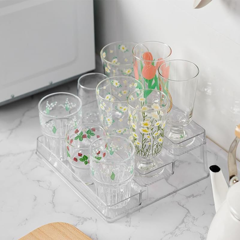 Ipetboom Multi Transparent Kitchen Storage Rack Tiered Spice Organizer Shelf for Condiment Jars Space Saving Home and Bathroom Sundries Holder Practical Display Stand for Household Items image number 3