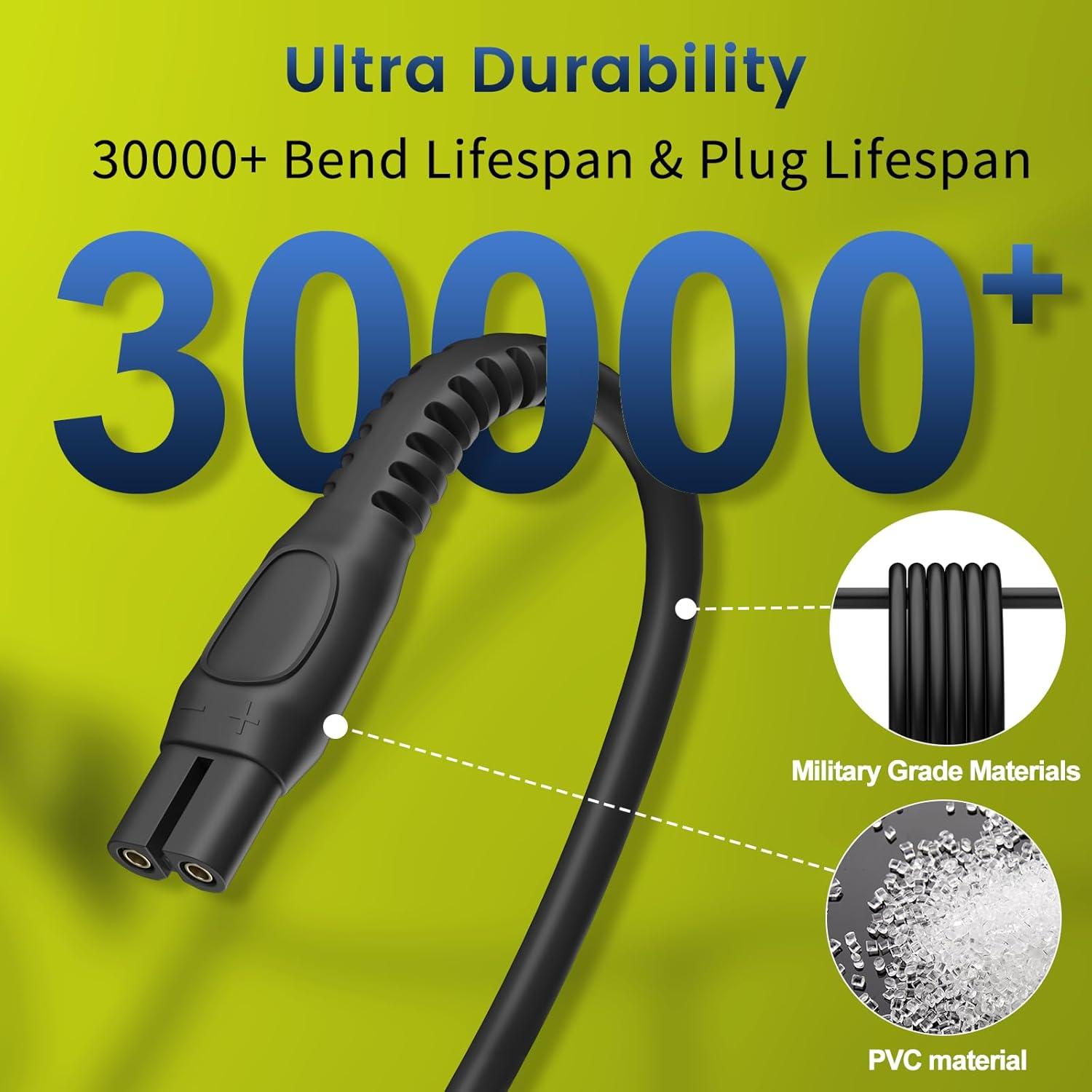 Pack of 2 5 V QP2724 Charging Cable for Philips Norelco Shaver One Blade 360 QP2720 QP2734 QP2824 QP4530 QP4631 MG7910 MG5910 MG9520 Charger Cable (No Power Supply)