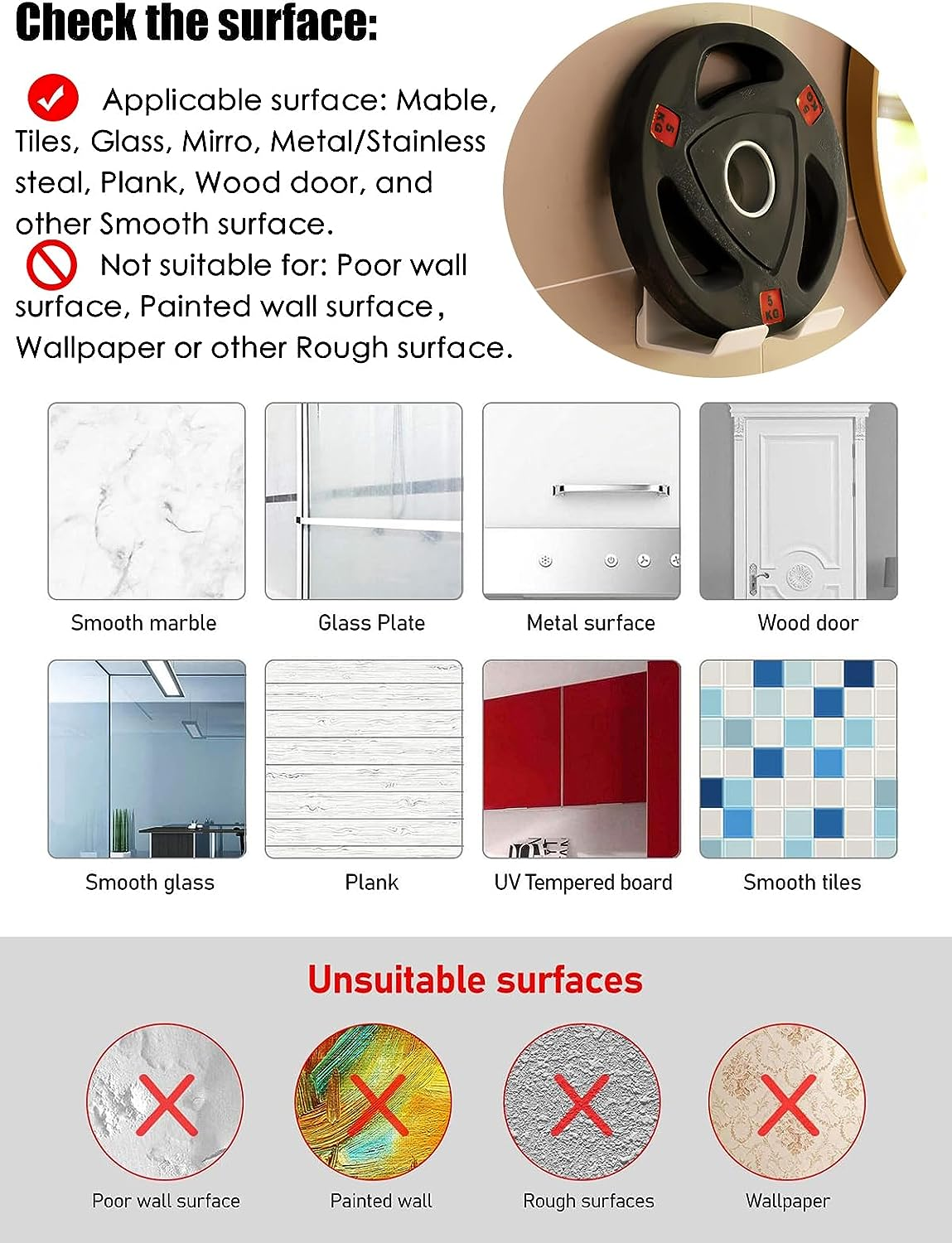 Universal Hair Dryer Holder, Blow Dryer Hanger Wall Mount for Hair Dryer Hook with Plug&Cord Organizer Self Adhesive for Cabinet Bathroom(1 Pack White) - Style A Black(1Pack) image number 2