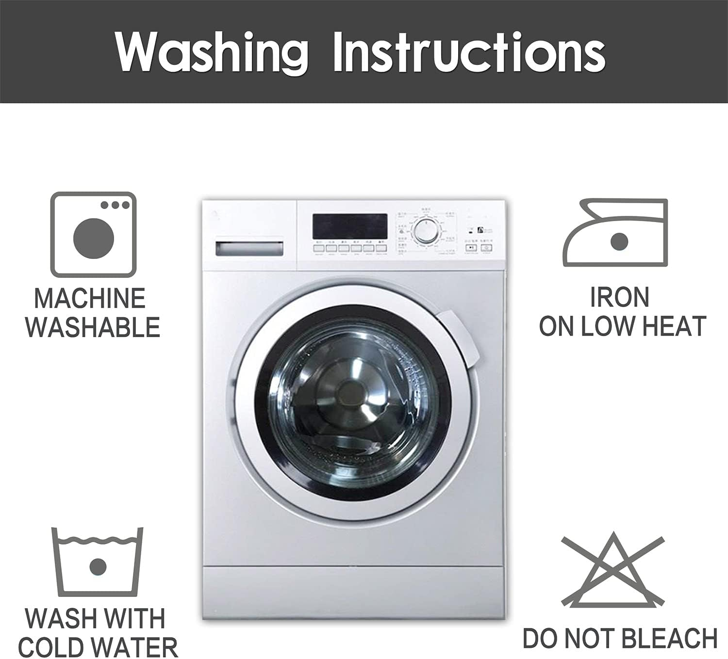 DWCN Grey Blackout Curtains for Bedroom Sewn with Tiebacks - Thermal Insulated Light Blocking Grommet Window Curtains for Living Room, Set of 2 Drape Panels, Each W132 Cm X D214Cm, image number 5