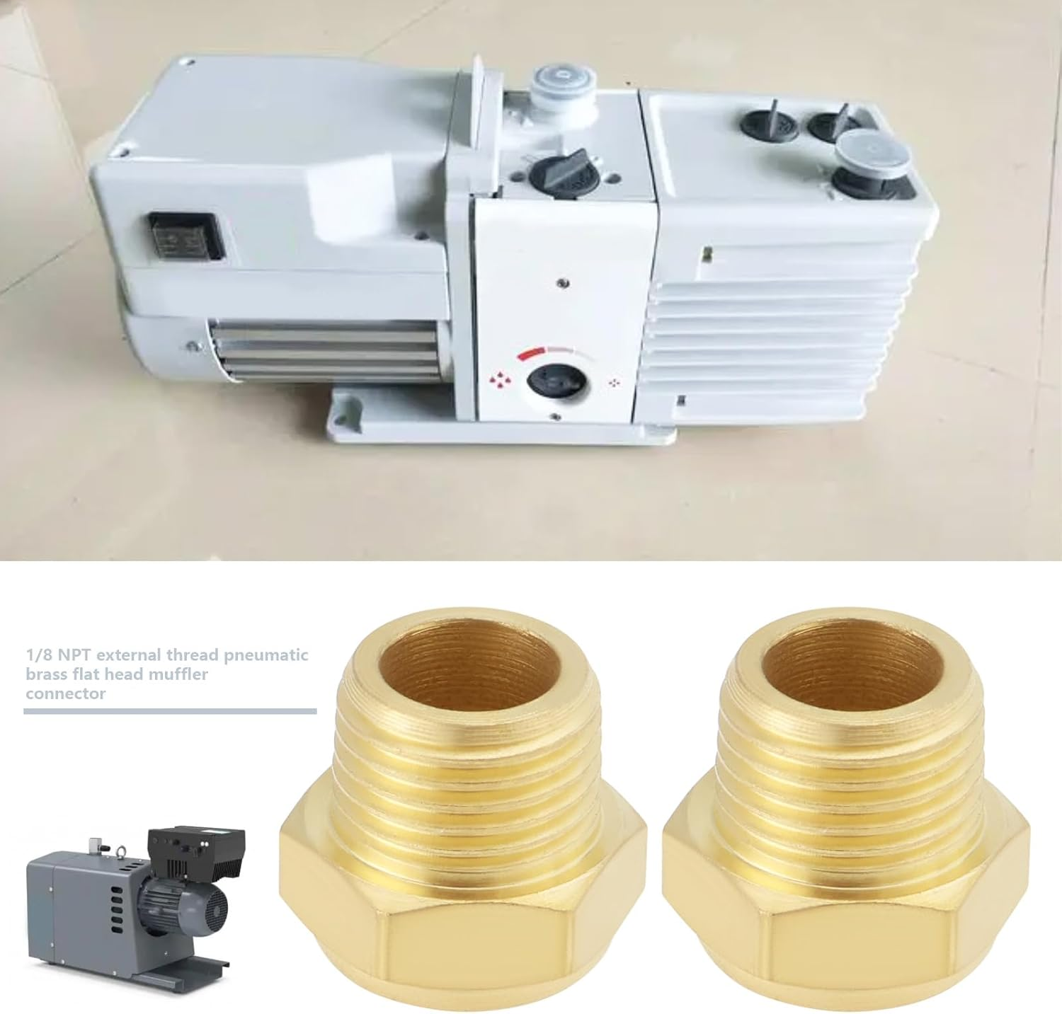 SG Store 4Pcs 1/8 Inch NPT Threaded Brass Pneumatic Muffler Connector Brass Pneumatic Silencer Muffler for Cylinders Valves Crank Case Gear Boxes Oil Tanks image number 2